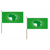 African Union Fabric National Hand Waving Flag  - United Flags And Flagstaffs