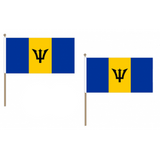 Barbados Fabric National Hand Waving Flag  - United Flags And Flagstaffs