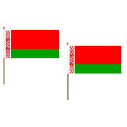 Belarus Fabric National Hand Waving Flag  - United Flags And Flagstaffs