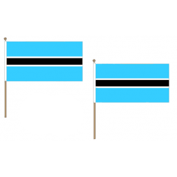 Botswana Fabric National Hand Waving Flag  - United Flags And Flagstaffs