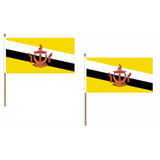 Brunei Fabric National Hand Waving Flag  - United Flags And Flagstaffs