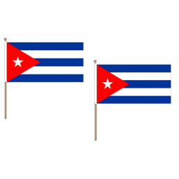 Cuba Fabric National Hand Waving Flag  - United Flags And Flagstaffs