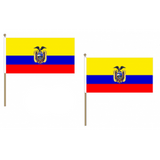 Ecuador Fabric National Hand Waving Flag  - United Flags And Flagstaffs