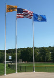 Fibreglass Flagpoles With Hinged Base