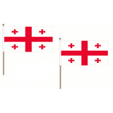 Georgia Republic Fabric National Hand Waving Flag Flags - United Flags And Flagstaffs