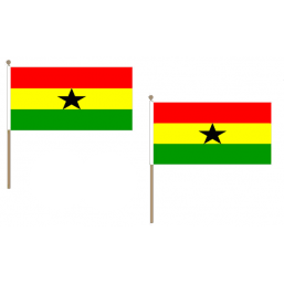 Ghana Fabric National Hand Waving Flag Flags - United Flags And Flagstaffs