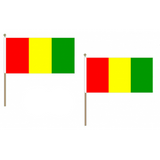 Guinea Fabric National Hand Waving Flag Flags - United Flags And Flagstaffs