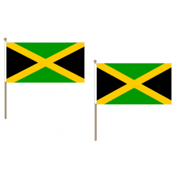 Jamaica Fabric National Hand Waving Flag Flags - United Flags And Flagstaffs