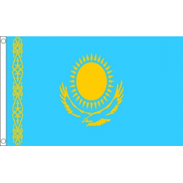 Kazakhstan National Flag - Budget 5 x 3 feet Flags - United Flags And Flagstaffs