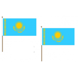 Kazakhstan Fabric National Hand Waving Flag Flags - United Flags And Flagstaffs