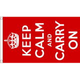 Keep Calm Flag (red) - British Military & Remembrance Flags - United Flags And Flagstaffs