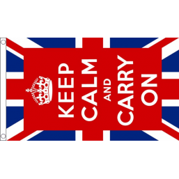 Keep Calm Flag (UK) - British Military & Remembrance Flags - United Flags And Flagstaffs