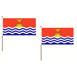 Kiribati Fabric National Hand Waving Flag Flags - United Flags And Flagstaffs