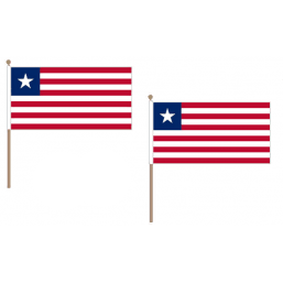 Liberia Fabric National Hand Waving Flag Flags - United Flags And Flagstaffs