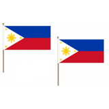 Philippines Fabric National Hand Waving Flag Flags - United Flags And Flagstaffs