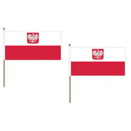 Poland (State) Fabric National Hand Waving Flag Flags - United Flags And Flagstaffs