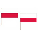 Poland (Civil) Fabric National Hand Waving Flag Flags - United Flags And Flagstaffs