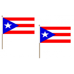 Puerto Rico Fabric National Hand Waving Flag Flags - United Flags And Flagstaffs