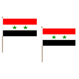 Syria Fabric National Hand Waving Flag Flags - United Flags And Flagstaffs