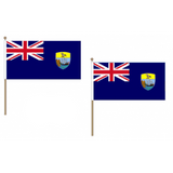 St Helena Fabric National Hand Waving Flag Flags - United Flags And Flagstaffs