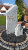 Sandblast Signage - Stone, Wood, Boulders, Granite Hard Sinage - United Flags And Flagstaffs