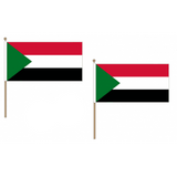 Sudan Fabric National Hand Waving Flag Flags - United Flags And Flagstaffs