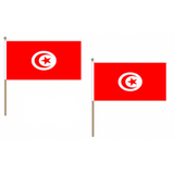 Tunisia Fabric National Hand Waving Flag Flags - United Flags And Flagstaffs