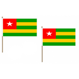 Togo Fabric National Hand Waving Flag Flags - United Flags And Flagstaffs