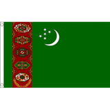 Turkmenistan National Flag - Budget 5 x 3 feet Flags - United Flags And Flagstaffs