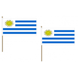 Uruguay Fabric National Hand Waving Flag Flags - United Flags And Flagstaffs