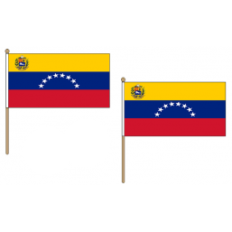 Venezuela Fabric National Hand Waving Flag Flags - United Flags And Flagstaffs