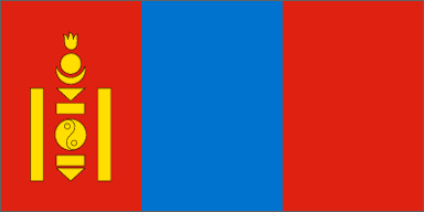 Mongolia National Flag Printed Flags - United Flags And Flagstaffs