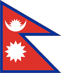 Nepal National Flag Printed Flags - United Flags And Flagstaffs