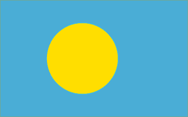 Palau National Flag Printed Flags - United Flags And Flagstaffs